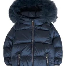 Стеганая куртка с отделкой из меха