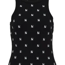 Рифленый топ с вышитым логотипом