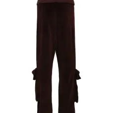 Вельветовые карго-брюки с подвернутой талией