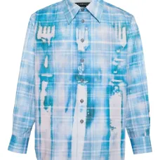 Клетчатая рубашка с эффектом тромплей