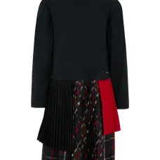 Платье с плиссированными вставками