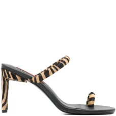 Босоножки с зебровым принтом