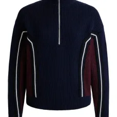 Джемпер в рубчик с воротником на молнии Джемпер в рубчик с воротником на молнии