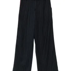 Брюки в тонкую полоску с боковыми лампасами