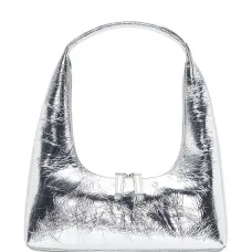 Сумка через плечо с металлическим эффектом
