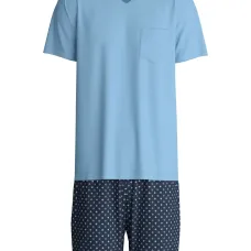 Пижама с нагрудным карманом и V-образным вырезом Пижама с нагрудным карманом и V-образным вырезом