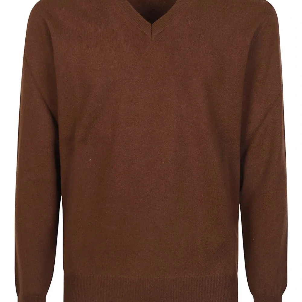 Кашемировый свитер с V-образным вырезом