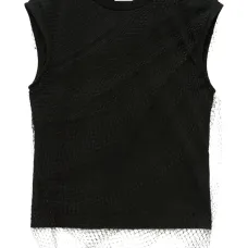 Майка с сетчатой ​​накладкой