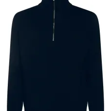 Свитер с высоким воротом и молнией до середины