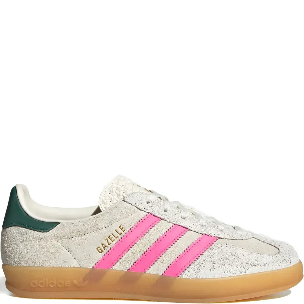 Кроссовки Gazelle "Белые/Розовые/Светло-коричневые"