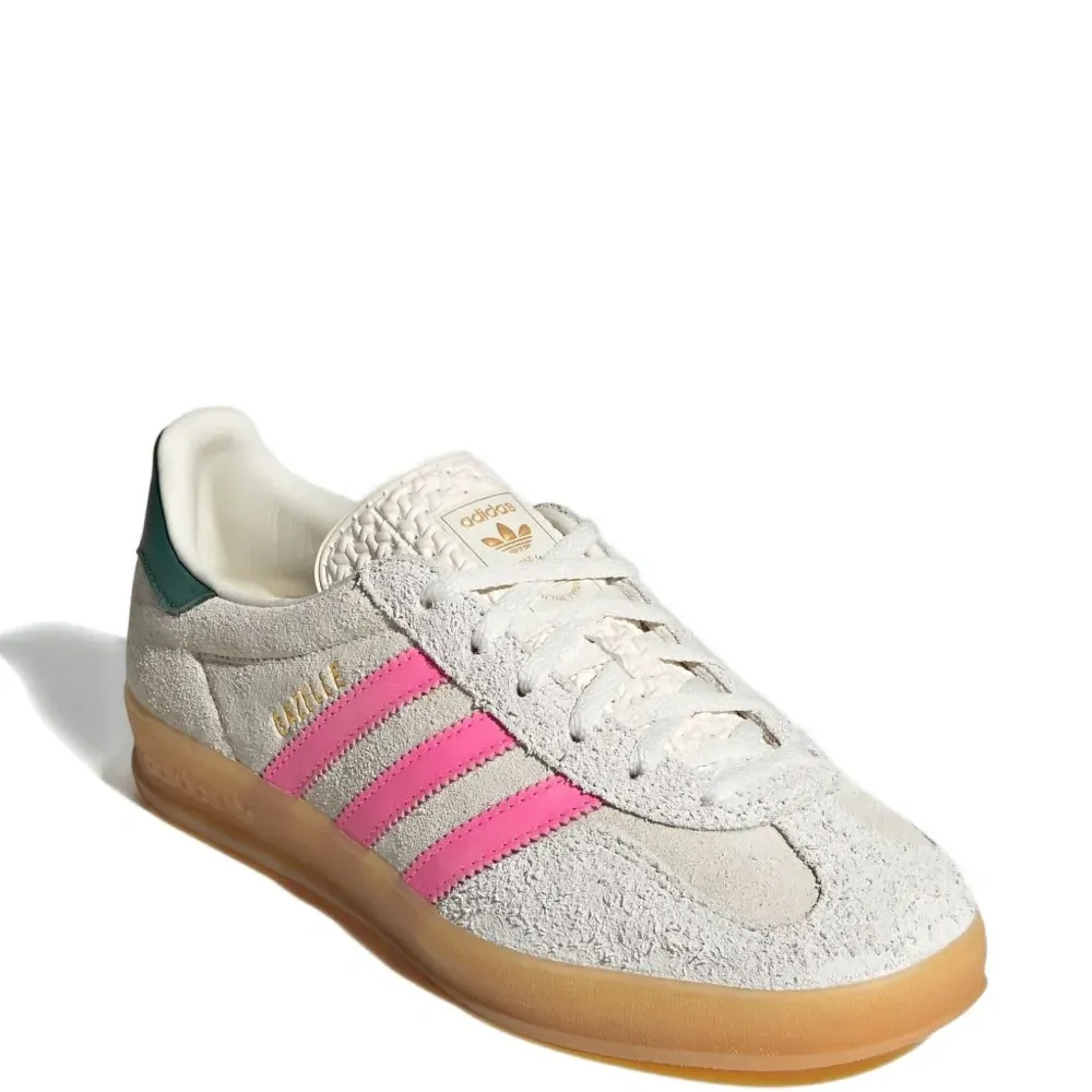 Кроссовки Gazelle "Белые/Розовые/Светло-коричневые"