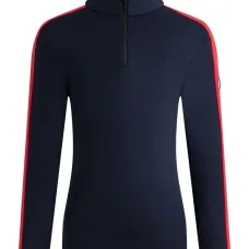 Футболка с полумолнией и контрастными вставками