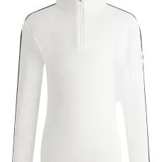 Свитшот с высоким воротником и полосами на рукавах