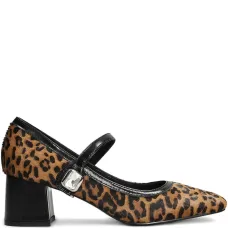 Туфли-лодочки Tieli с леопардовым принтом и украшением, каблук 50 мм