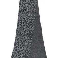 Шерстяной шарф с леопардовым принтом