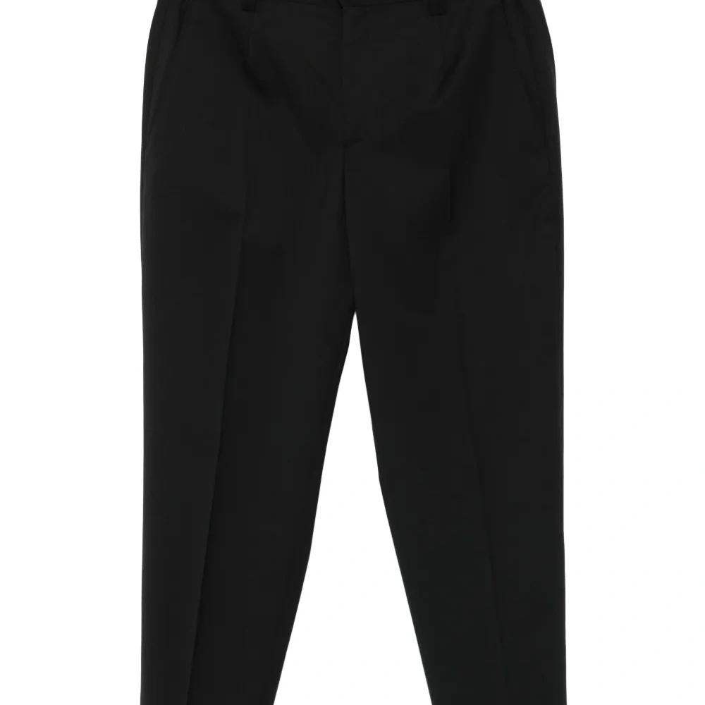 Брюки прямого кроя со складками