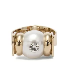 Кольцо с искусственным жемчугом