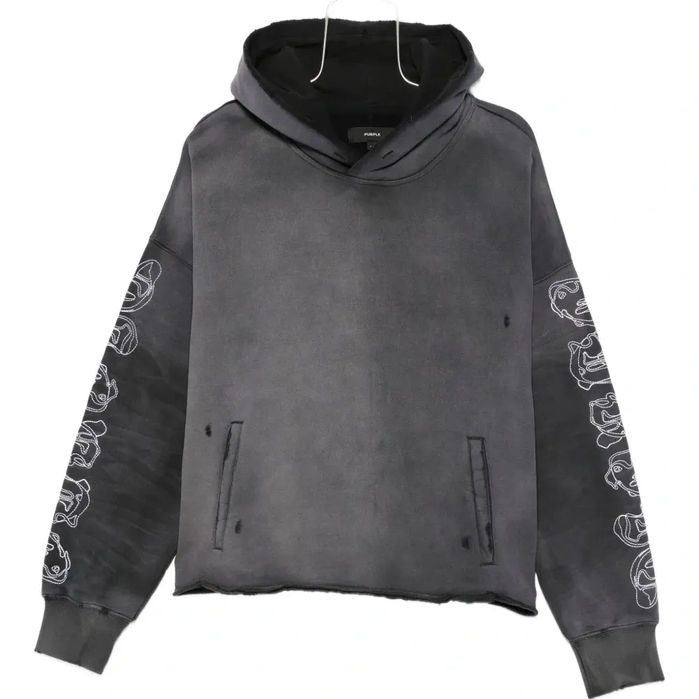 Толстовка с принтом на рукаве и эффектом потертости Толстовка с принтом на рукаве и эффектом потертости