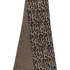 Шерстяной шарф с леопардовым принтом