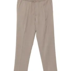 Брюки прямого кроя на завязках