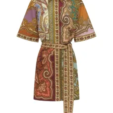 Мини-платье Clemenza с комбинированным принтом пейсли