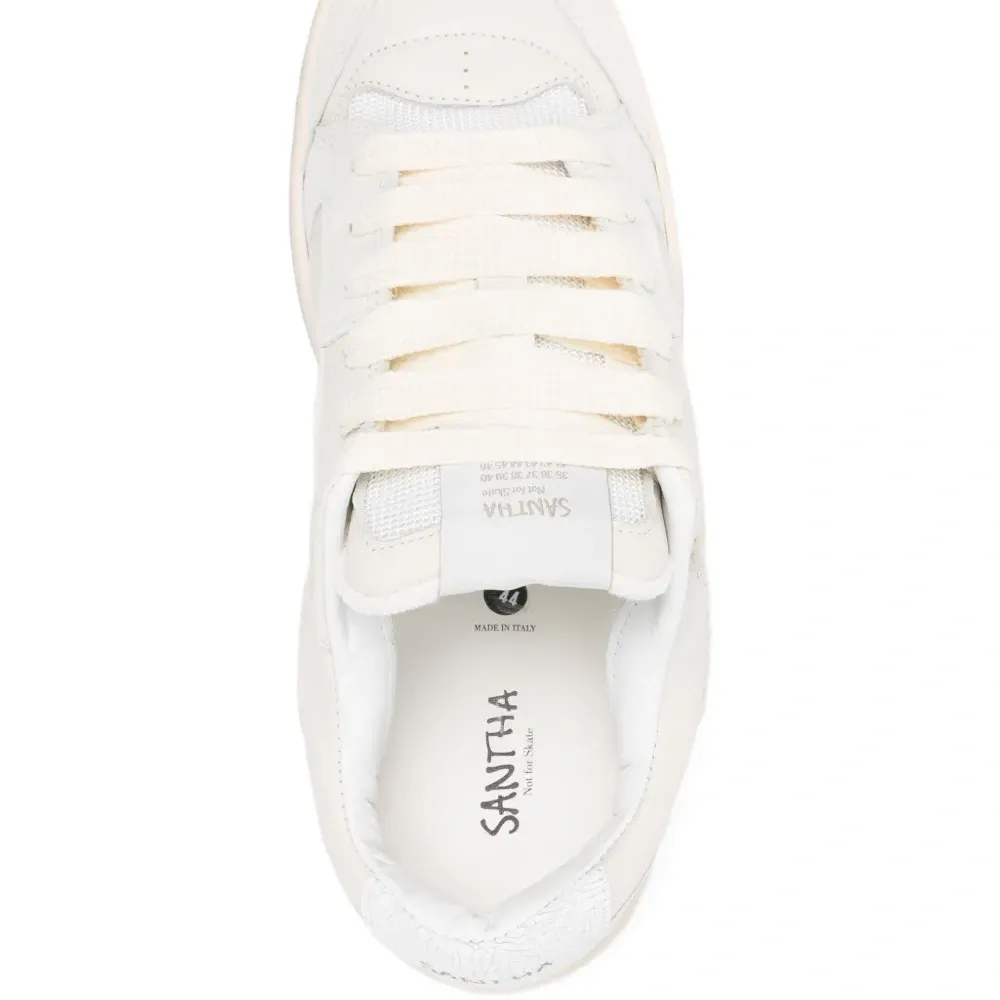 Кожаные кроссовки с наполнителем