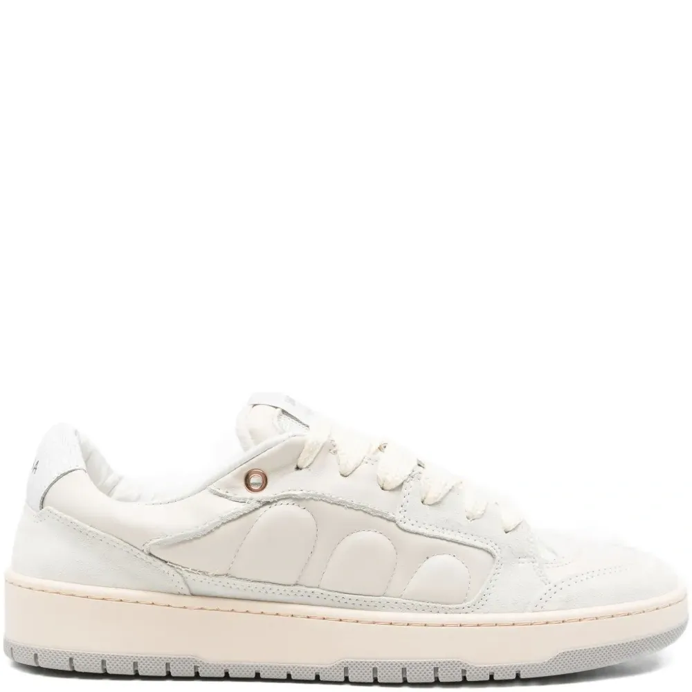 Кожаные кроссовки с наполнителем