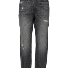 Джинсы с перекрещивающейся застёжкой и эффектом потертостей