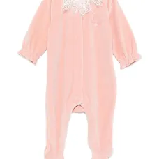 Пижама из бархата с кружевным воротником