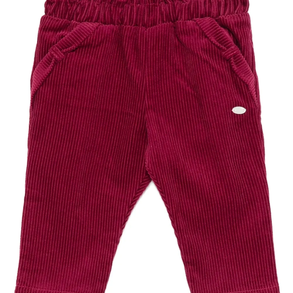 Брюки с накладными карманами из вельвета