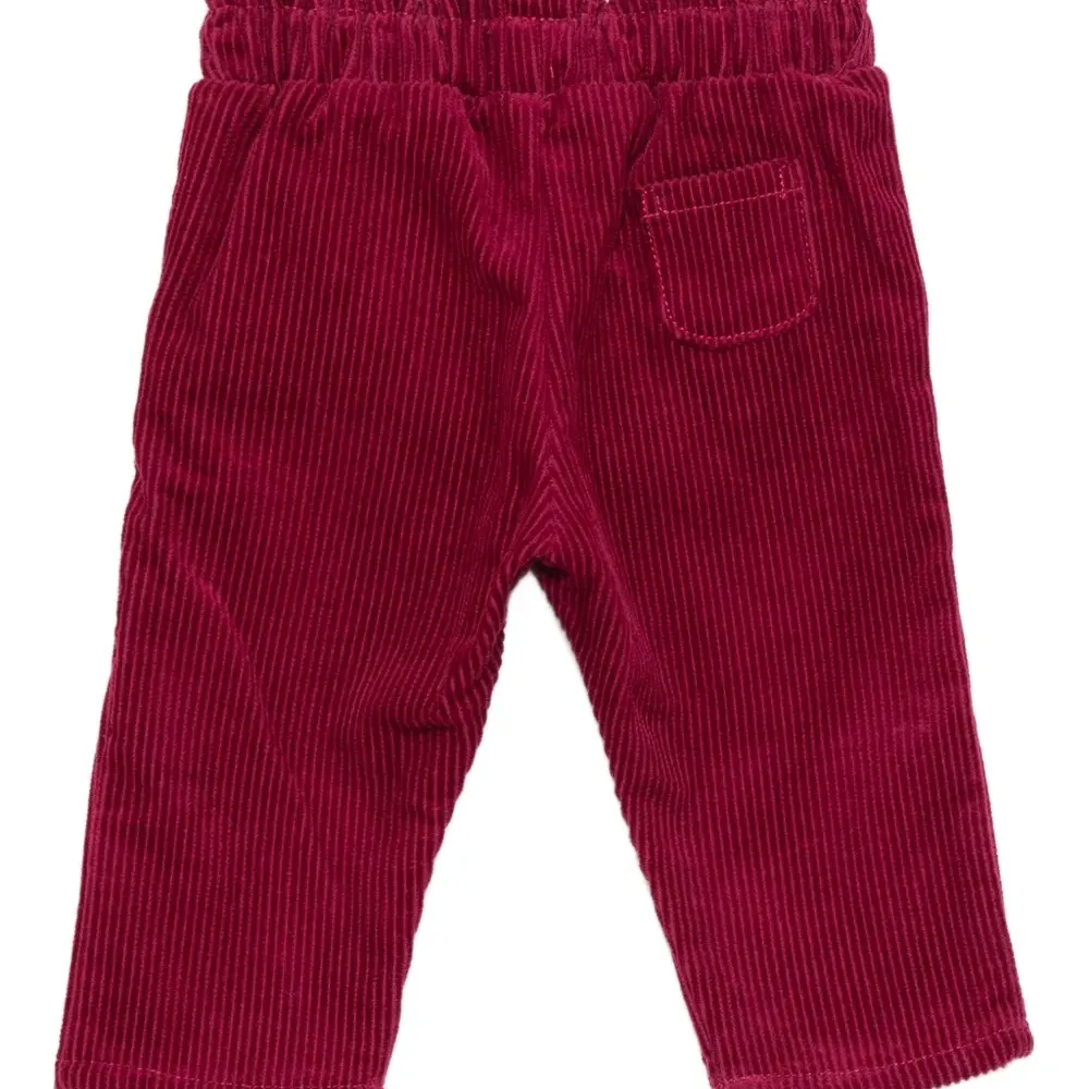 Брюки с накладными карманами из вельвета