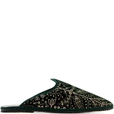 Вышитые велюровые мюли Вышитые велюровые мюли