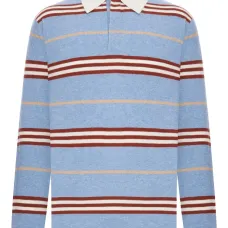 Поло в полоску с длинными рукавами Поло в полоску с длинными рукавами