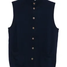 Жилет с накладными карманами на пуговицах