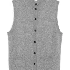 Жилет с пуговицами и рубчатой вязкой