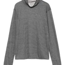 Полосатый топ с высоким воротником