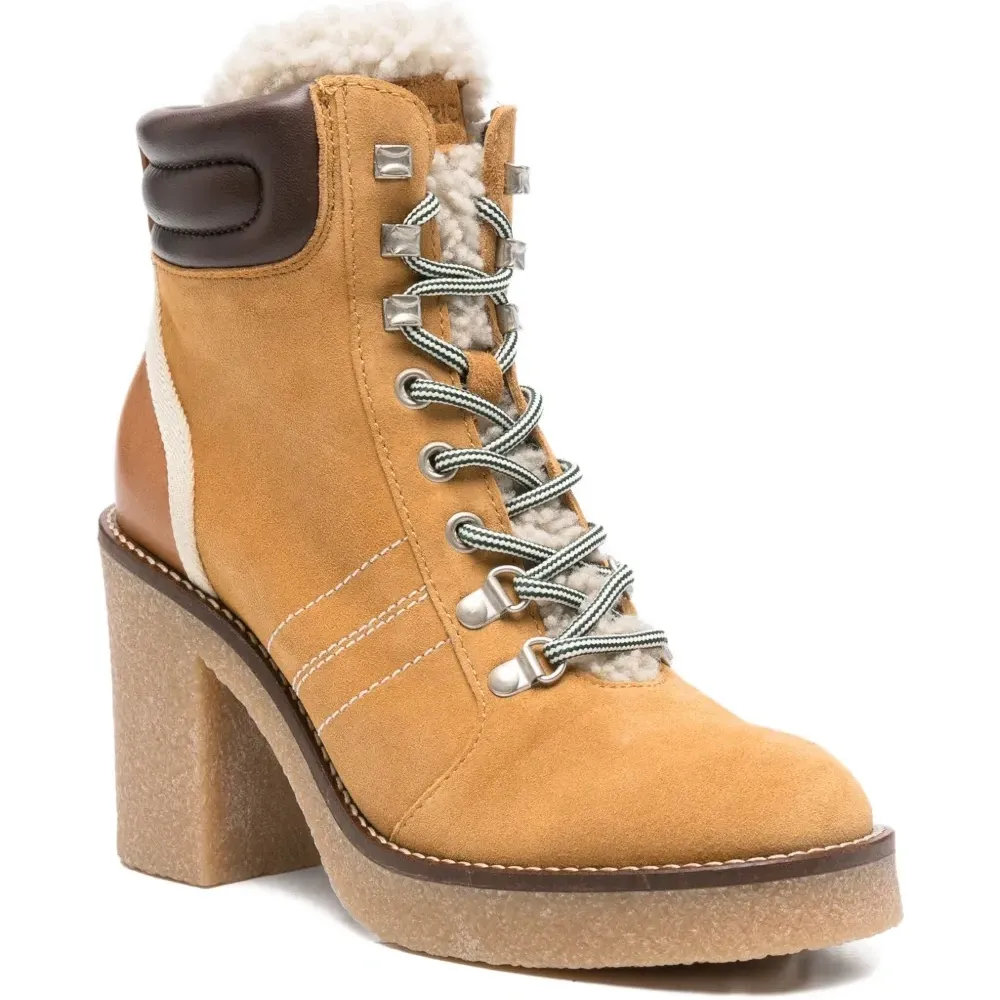 Ботильоны на шнуровке с каблуком 88 мм