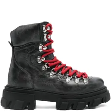 Ботинки на шнуровке с тракторной подошвой