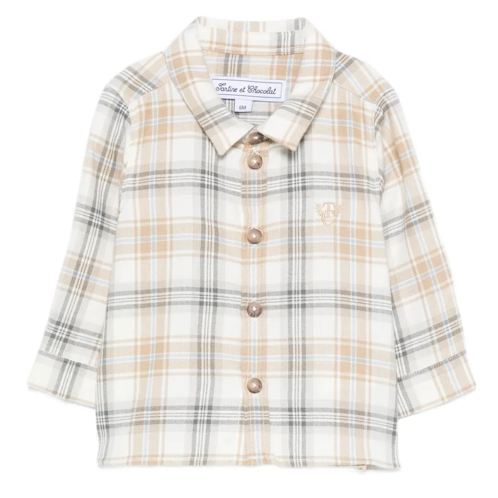 Клетчатая рубашка на пуговицах