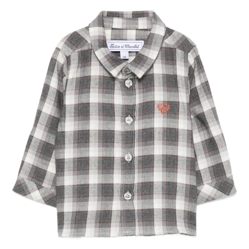 Клетчатая хлопковая рубашка