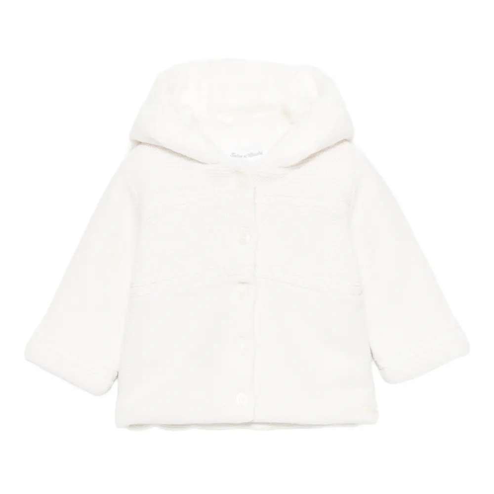 Кардиган с капюшоном и вязаным узором "косы"