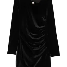 Мини-платье с асимметричным вырезом