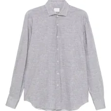 Рубашка на пуговицах с микроузором