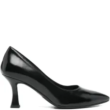 Кожаные туфли-лодочки на каблуке 70 мм