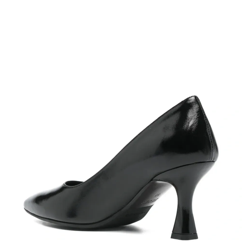 Кожаные туфли-лодочки на каблуке 70 мм