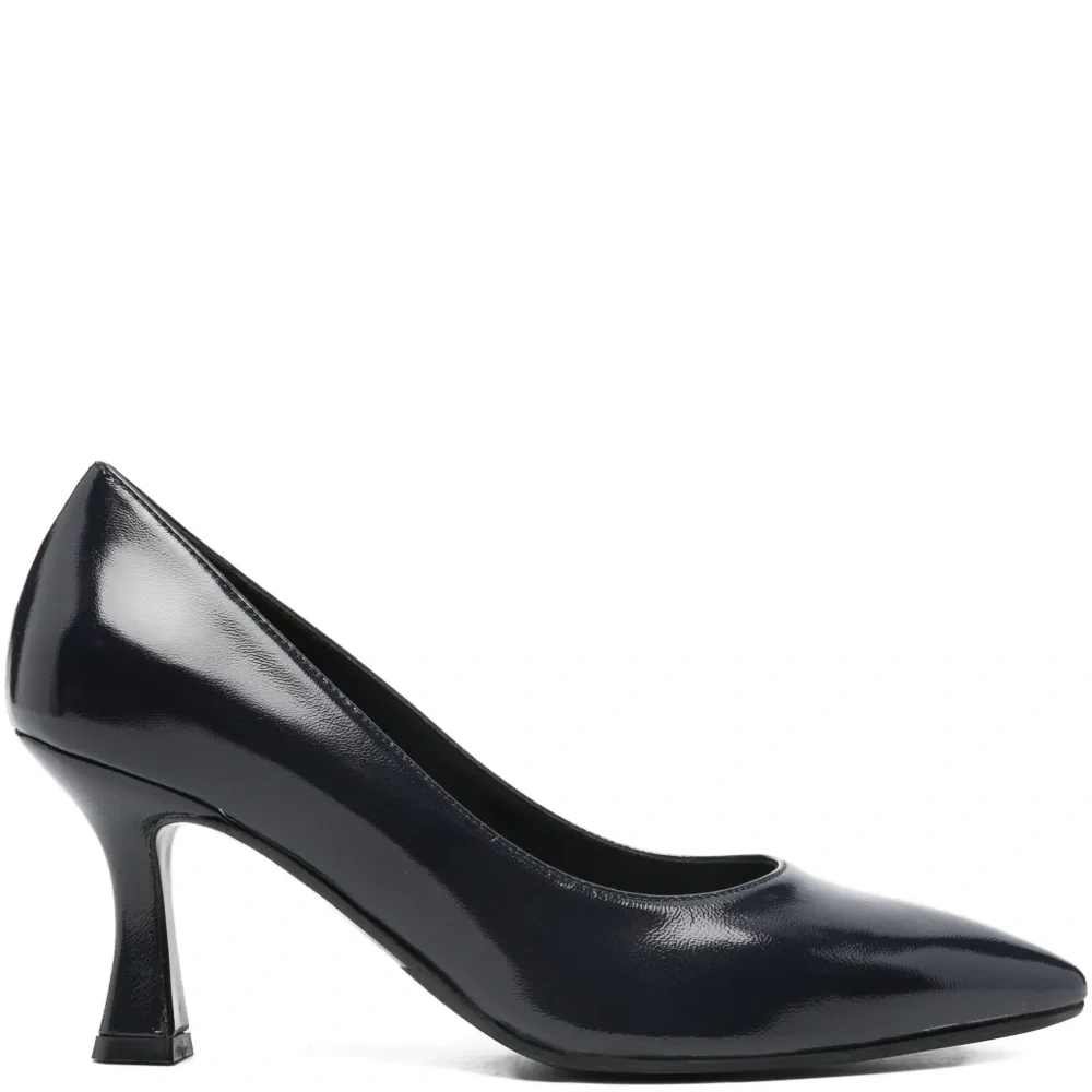 Кожаные туфли-лодочки на каблуке 70 мм