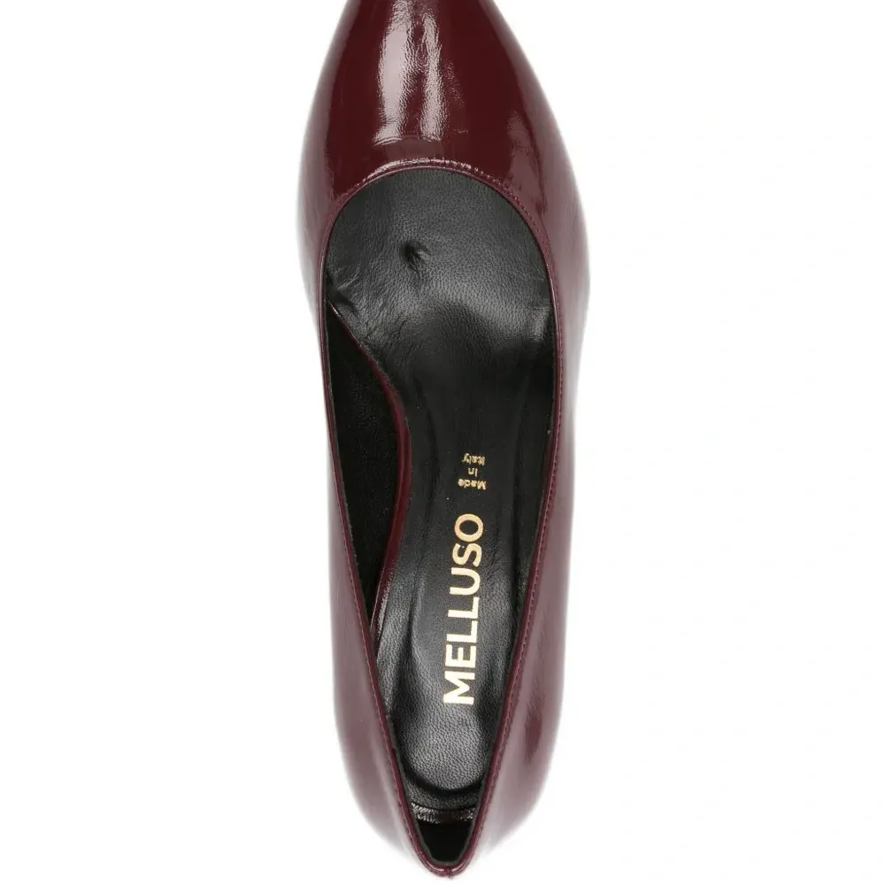 Кожаные туфли-лодочки на каблуке 70 мм