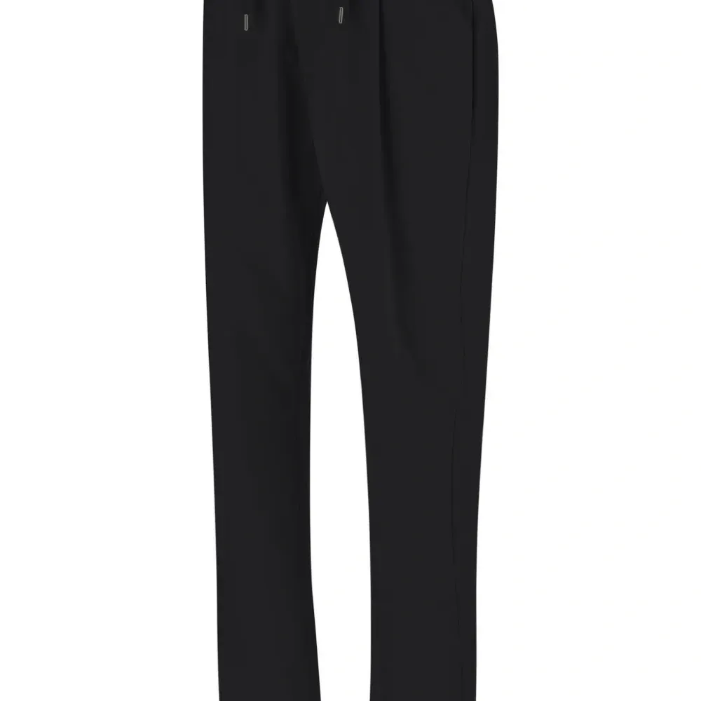 Брюки прямого кроя со складками