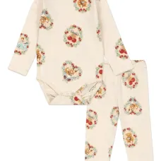 Комплект для новорожденного с принтом