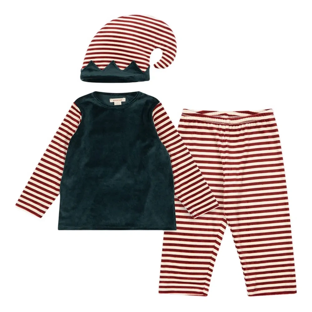 Комплект для новорожденного в полоску